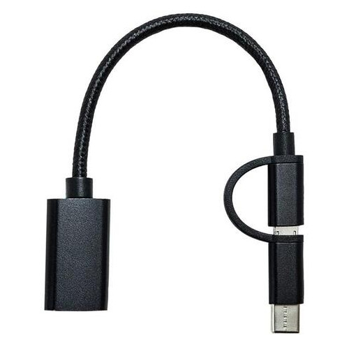 Адаптер XoKo USB 3.0 - microUSB/USB Type-C Black (AC-150-BK) фото №4