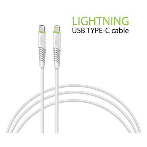 Кабель Intaleo CBFLEXTL1 USB Type-C-Lightning 1.2 м Білий (1283126504099) фото №1