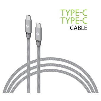 Дата кабель Intaleo USB-C to USB-C 1.0m CBGNYTT1 60W Grey (1283126559501) фото №1