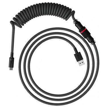 Кабель HyperX USB-A - USB-C спиральный 1.37м Grey/Black (6J679AA) фото №4