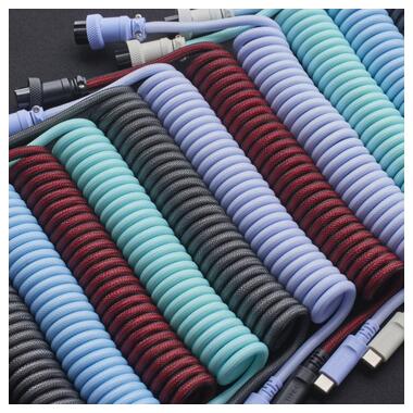 Кабель HyperX USB-A - USB-C спиральный 1.37м Grey/Black (6J679AA) фото №8