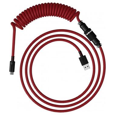 Кабель HyperX USB-A - USB-C cпіральний 1.37м Red/Black (6J677AA) фото №4