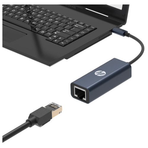 Переходник USB3.1 Type-C --> Ethernet RJ45 1000 Mb HP (DHC-CT208) фото №2