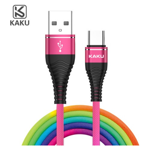 USB кабель Kaku KSC-109 microUSB 3.2A/1.2m - Rainbow фото №6