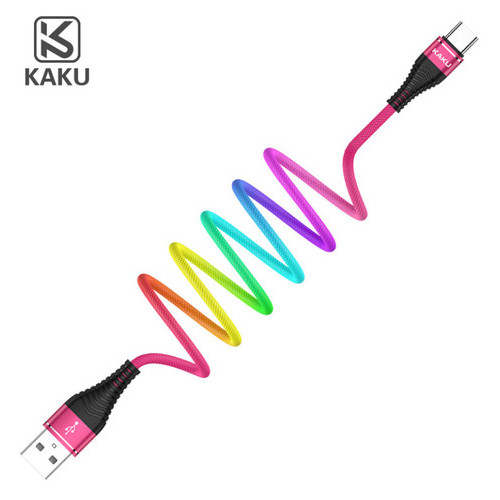 USB кабель Kaku KSC-109 microUSB 3.2A/1.2m - Rainbow фото №3
