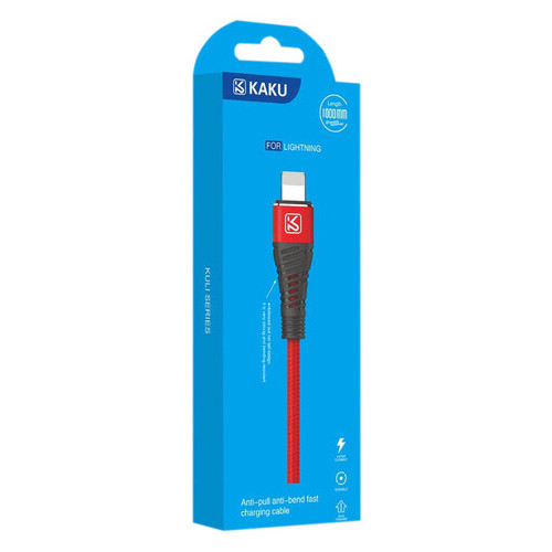 Кабель USB Kaku KSC-298 USB - Lightning 1m - Red фото №4