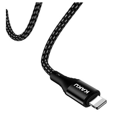 USB кабель Kaku KSC-282 USB - Lightning 1m з таймером - Black фото №2