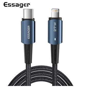 Дата кабель Essager Sunset USB Type-C to Lightning 20 W 1 м чорний (E1224) фото №1