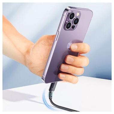 Дата кабель USB 2.0 AM to Lightning + Micro 5P + USB-C 1.2m 100W Essager (EXCMTL-JJ01-P) фото №6