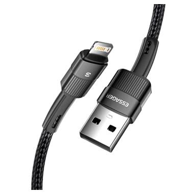 Дата кабель USB 2.0 AM to Lightning 1.0m 2.4A black Essager (EXCL-XC01) фото №2