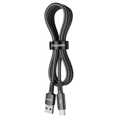 Дата кабель USB 2.0 AM to USB-C 1.0m 120W black Essager (EXC120-CG01-P) фото №3