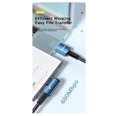 Дата кабель USB 2.0 AM to USB-C 2.0m 100W black Essager (EXCWT7A-CGA01-P) фото №6