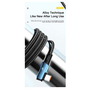 Дата кабель USB 2.0 AM to USB-C 2.0m 100W black Essager (EXCWT7A-CGA01-P) фото №9