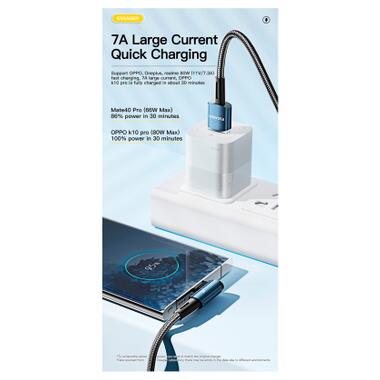 Дата кабель USB 2.0 AM to USB-C 2.0m 100W black Essager (EXCWT7A-CGA01-P) фото №3