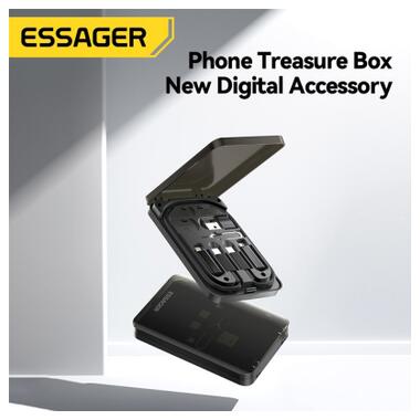 Дата кабель USB charging cable set Treasure box 0.28m Essager (ECJHZ-JH01-P) фото №6