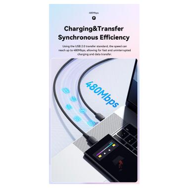 Дата кабель USB-C to USB-C 1.0m 100W black Essager (EXCTT1-WL01-P) фото №7