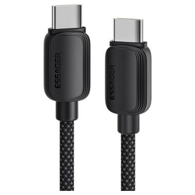 Дата кабель USB-C to USB-C 1.0m 100W black Essager (EXCTT1-WL01-P) фото №1