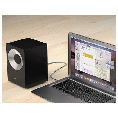 Кабель мультимедийный 3.5mm M to 3.5mm M 1.2m gray Essager (EYP35-DY0G) фото №6