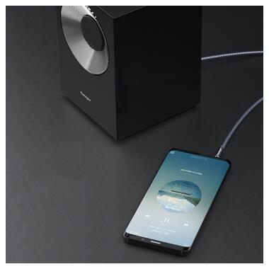 Кабель мультимедийный 3.5mm M to 3.5mm M 1.2m gray Essager (EYP35-DY0G) фото №7