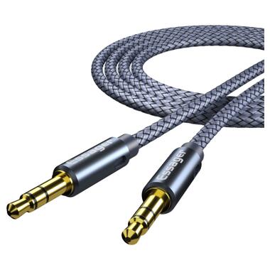 Кабель мультимедийный 3.5mm M to 3.5mm M 1.2m gray Essager (EYP35-DY0G) фото №1
