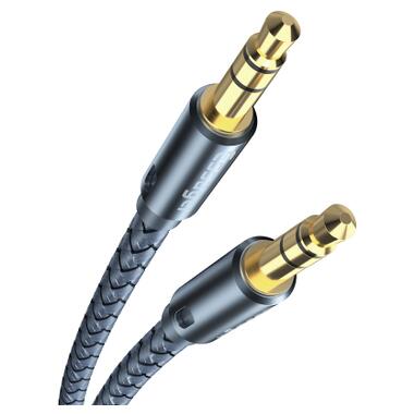 Кабель мультимедийный 3.5mm M to 3.5mm M 1.2m gray Essager (EYP35-DY0G) фото №2