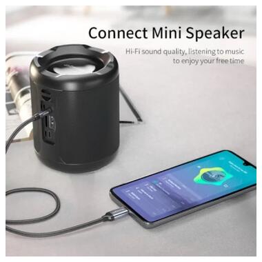 Кабель мультимедийный USB-C to 3.5mm M 1.0m gray Essager (EZJE02-0G) фото №3