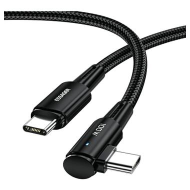 Дата кабель USB-C to USB-C 1.0m 100W black Essager (EXCTT1-CGWT01) фото №1