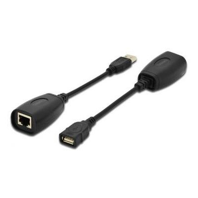 Подовжувач Digitus USB - UTP Cat5 0.2 м Black (DA-70139-2) фото №1