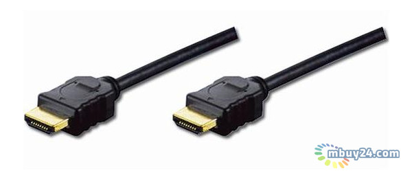 Кабель Digitus HDMI High speed + Ethernet (AM/AM) 2 м black (AK-330114-020-S) фото №1