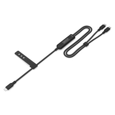 Дата кабель USB-C to 2xUSB-C 1.8m 140W black Digitus (AK-300170-018-S) фото №1