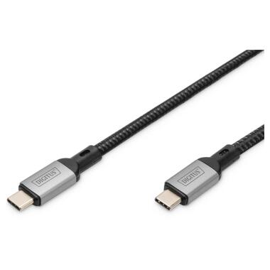 Дата кабель USB-C to USB-C 1.0m USB 4.0 black Digitus (DB-300443-010-S) фото №1