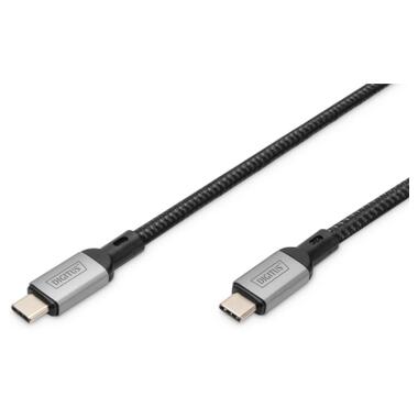 Дата кабель USB-C to USB-C 3.0m USB 4.0 black Digitus (DB-300443-030-S) фото №1