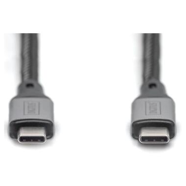 Дата кабель USB-C to USB-C 3.0m USB 4.0 black Digitus (DB-300443-030-S) фото №2