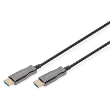 Кабель мультимедийный HDMI M to HDMI M 10m 4K AOC hybrid-fiber black Digitus (AK-330125-100-S) фото №1