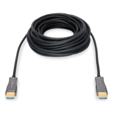 Кабель мультимедийный HDMI M to HDMI M 10m 4K AOC hybrid-fiber black Digitus (AK-330125-100-S) фото №3