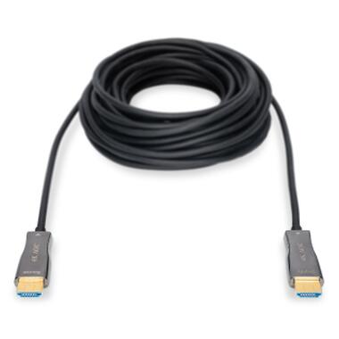Кабель мультимедийный HDMI M to HDMI M 15m 4K AOC hybrid-fiber black Digitus (AK-330125-150-S) фото №3