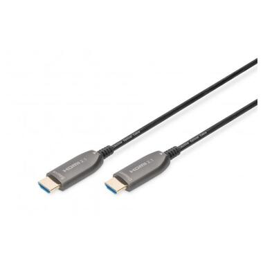 Кабель мультимедийный HDMI M to HDMI M 20m 8K AOC hybrid-fiber black Digitus (AK-330126-200-S) фото №1