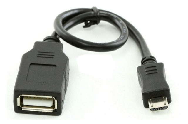 Адаптер Digitus USB 2.0 (AF/microB) OTG 0.2 м black (AK-300309-002-S) фото №1