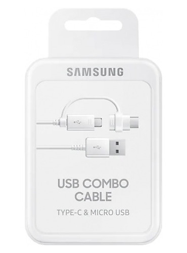 Кабель Samsung USB Combo Type-C & Micro USB 1.5m White фото №3