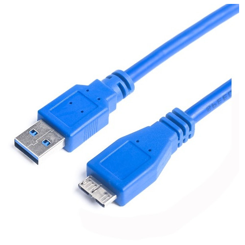 Кабель ProLogix (PR-USB-P-12-30-05m) USB 3.0 AM/MicroBM, синій, 0,5м фото №1