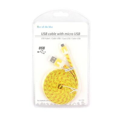 Кабель для Android пристроїв із micro USB, жовтий фото №1