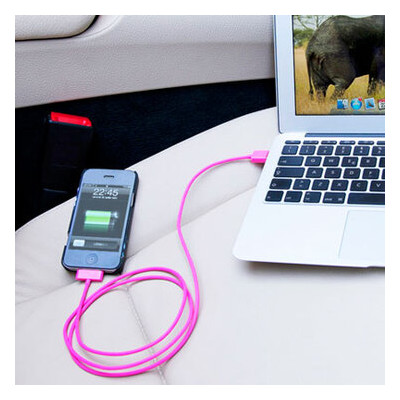 USB кабель для iPhone та iPad Aiino, рожевий фото №3