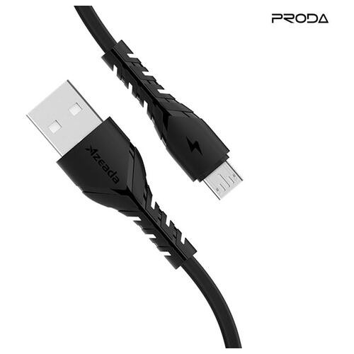 Кабель Proda PD-B47m USB-microUSB 1м Чорний фото №1