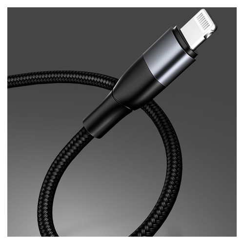Дата кабель MJEMS US-SJ330 M2 Type-C to Lightning Fast Charging Cable 1.2m Чорний фото №3