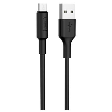 Дата кабель Hoco X25 Soarer Micro USB 1 м чорний фото №1