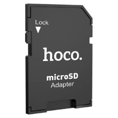 Перехідник Hoco HB22 TF to SD card holder Black фото №7