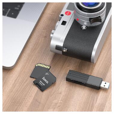 Перехідник Hoco HB22 TF to SD card holder Black фото №5