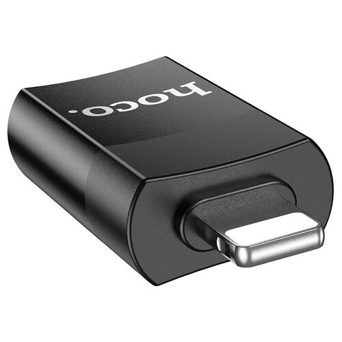 Перехідник Hoco UA17 Lightning Male to USB Female USB 2.0 чорний фото №3