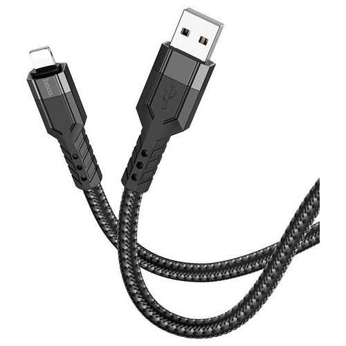 Дата кабель Hoco U110 charging data sync USB to Lightning 1.2 м чорний фото №3