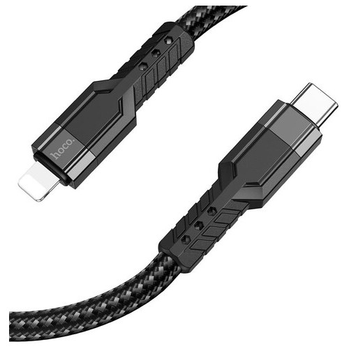 Дата кабель Hoco U110 charging data sync Type-C to Lightning, 1.2 м, чорний фото №4